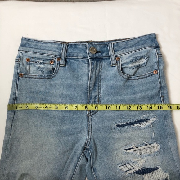 American Eagle Outfitters Nex(T) Level Stretch Tapered High Rise Blue Jegging 8R - Picture 12 of 16